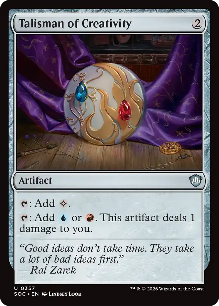 Talisman Of Creativity [Secrets Of Strixhaven Commander] 1