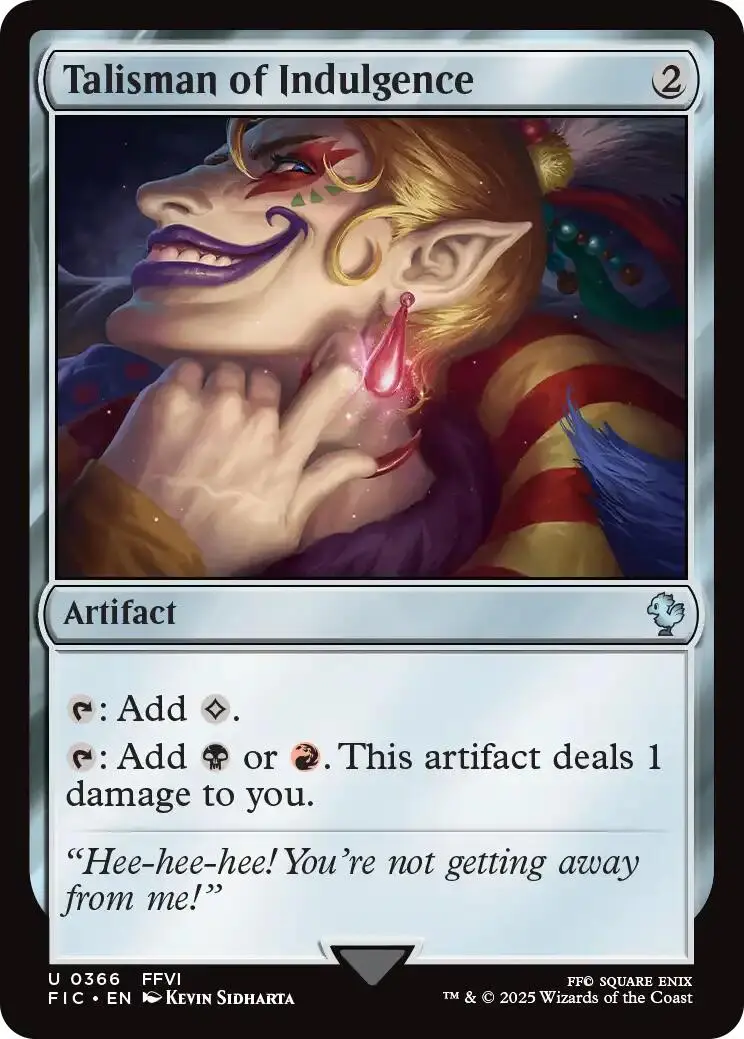 Talisman Of Indulgence (Surge Foil) [Final Fantasy Commander] 1