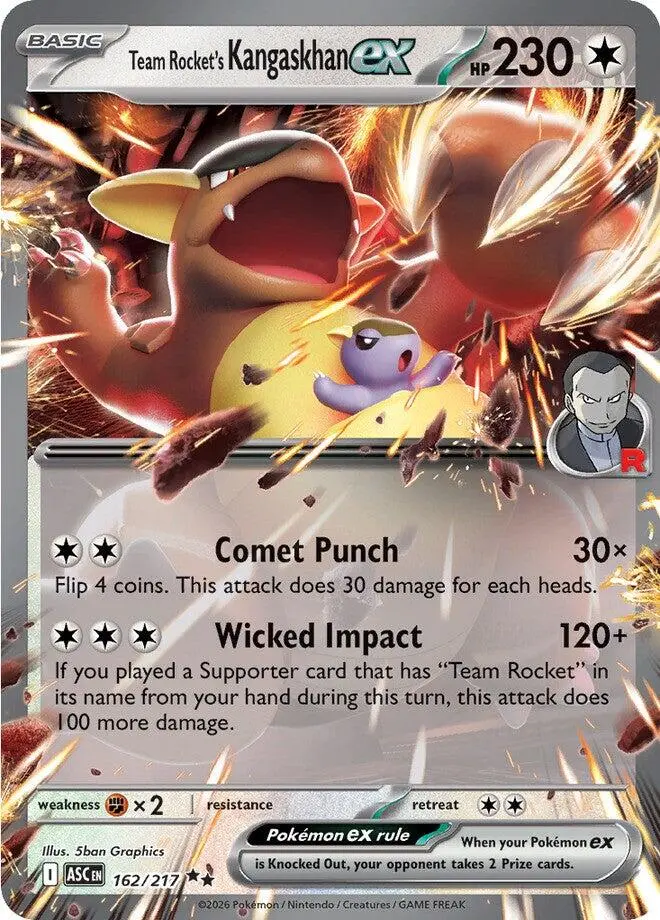 Team Rocket's Kangaskhan Ex (162/217) [Mega Evolution: Ascended Heroes] 1
