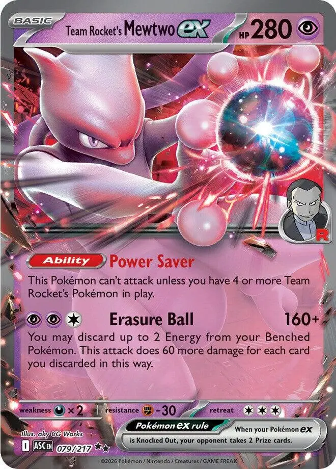 Team Rocket's Mewtwo Ex (079/217) [Mega Evolution: Ascended Heroes] 1