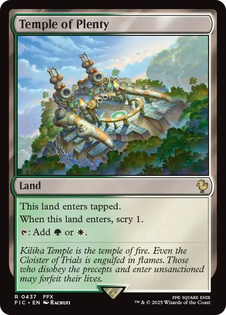 Temple Of Plenty (Surge Foil) [Final Fantasy Commander] 1