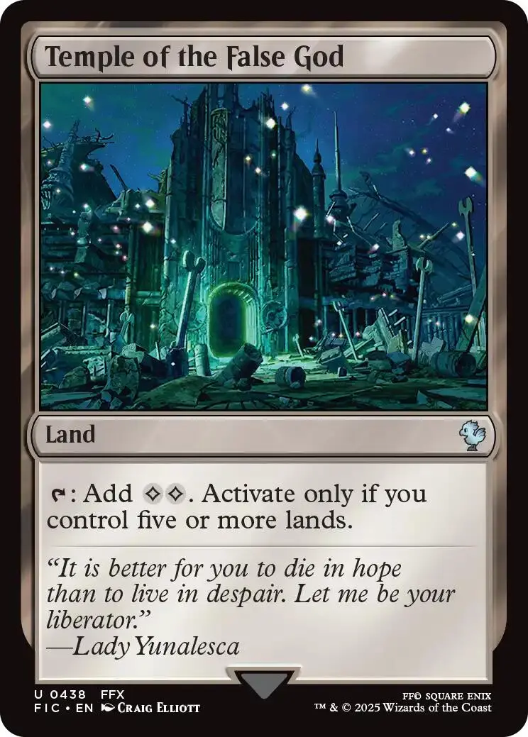 Temple Of The False God (Surge Foil) [Final Fantasy Commander] 1