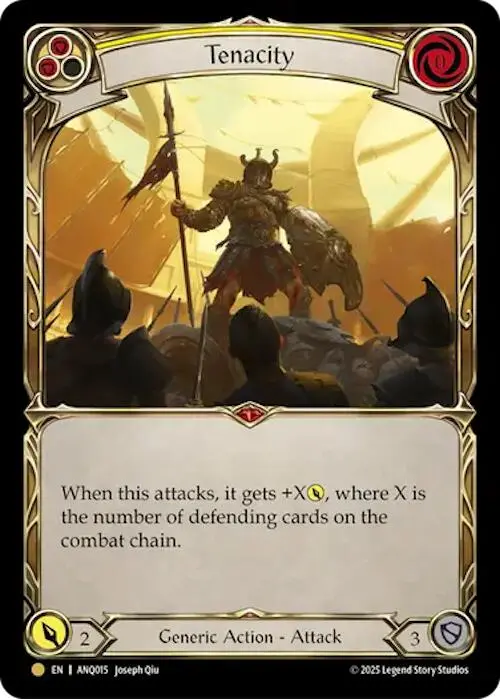 Tenacity (Yellow) (Gold) [Anq015] (Compendium Of Rathe - Antiquity Pack)  Rainbow Foil 1