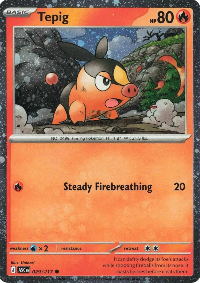 Tepig (029/217) (Cosmos Holo) [Miscellaneous Cards] 1