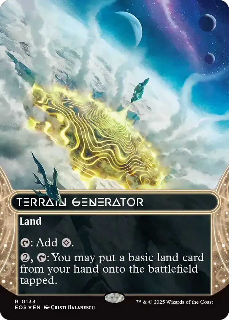 Terrain Generator (0133) (Borderless) (Galaxy Foil) [Edge Of Eternities: Stellar Sights] 1