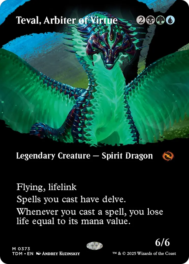 Teval, Arbiter Of Virtue (Borderless) [Tarkir: Dragonstorm] 1