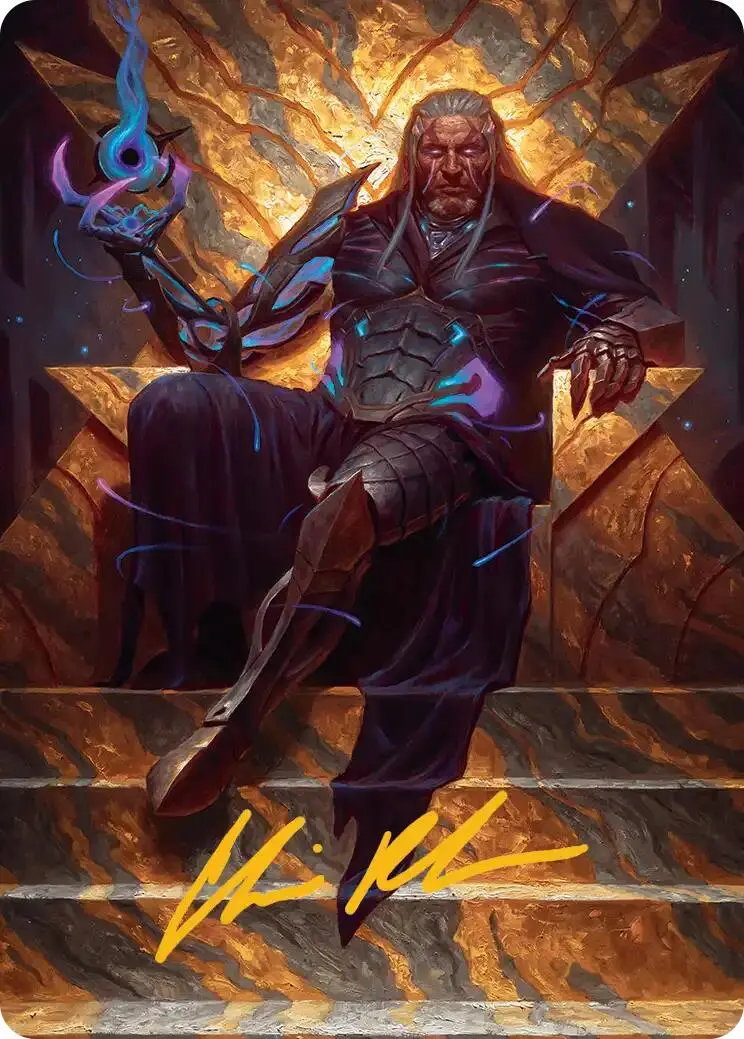 Tezzeret, Cruel Captain Art Card (1/54) (Gold-Stamped Signature) [Edge Of Eternities Art Series] 1