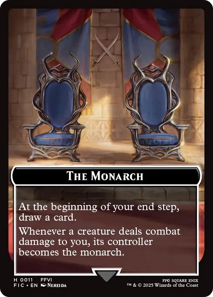 The Blackjack // The Monarch Double-Sided Token (Surge Foil) [Final Fantasy Commander Tokens] 1