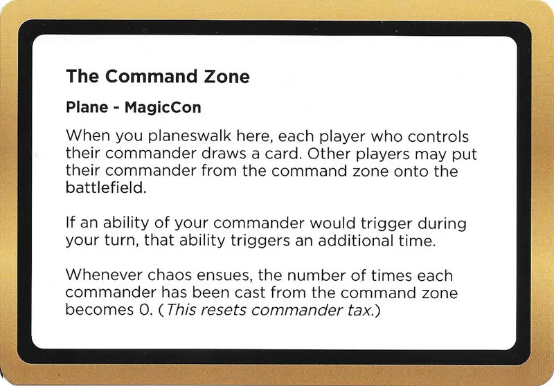 The Command Zone (Black Lotus Unknown Planechase) [Oversize Cards] 1