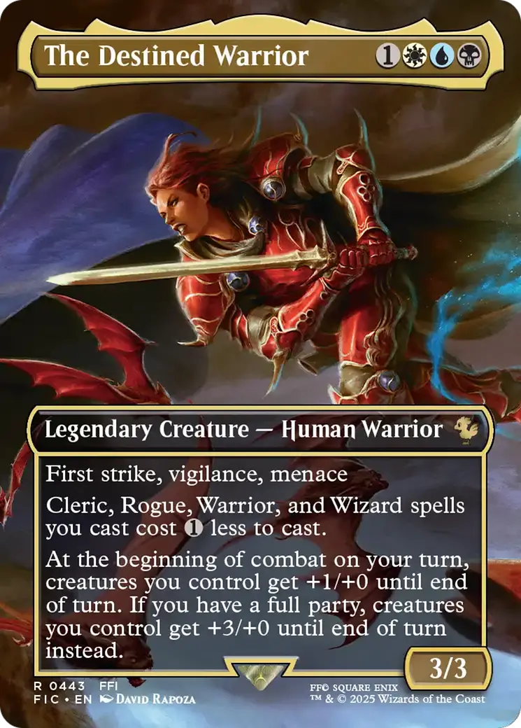 The Destined Warrior (Borderless) [Final Fantasy Commander] 1