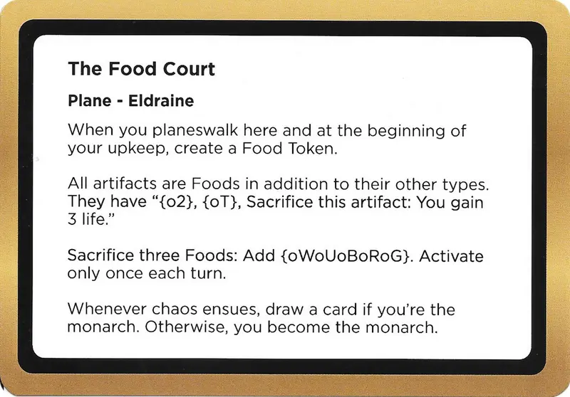 The Food Court (Black Lotus Unknown Planechase) [Oversize Cards] 1
