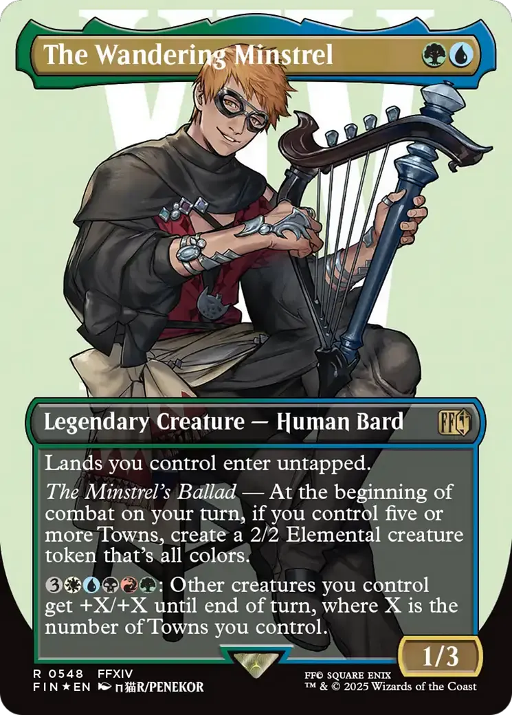 The Wandering Minstrel (Borderless) (Surge Foil) [Final Fantasy] 1
