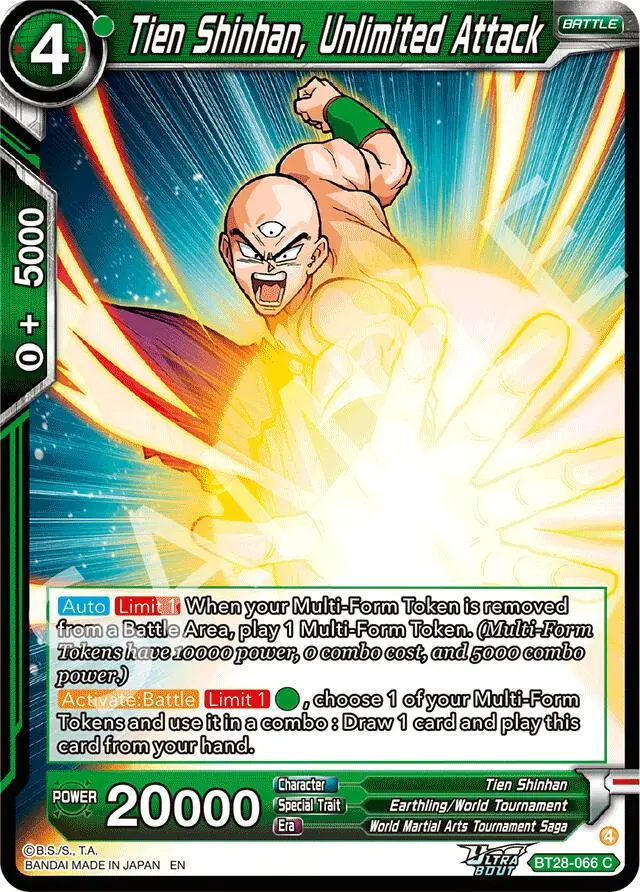 Tien Shinhan, Unlimited Attack (Bt28-066) [Prismatic Clash] 1