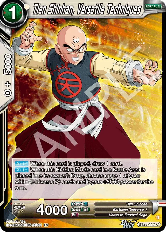 Tien Shinhan, Versatile Techniques (Bt28-117) [Prismatic Clash] 1