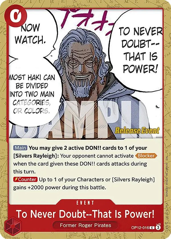 To Never Doubt--That Is Power! [Legacy Of The Master Release Event Cards] 1