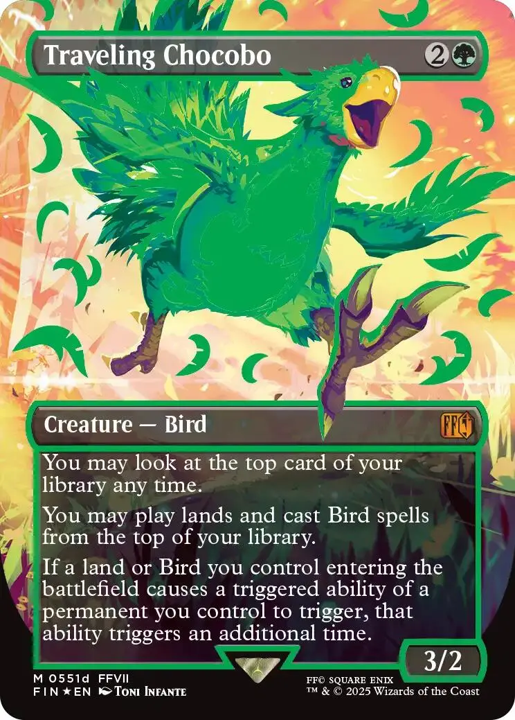 Traveling Chocobo (Borderless) (Neon Ink Green) [Final Fantasy] 1