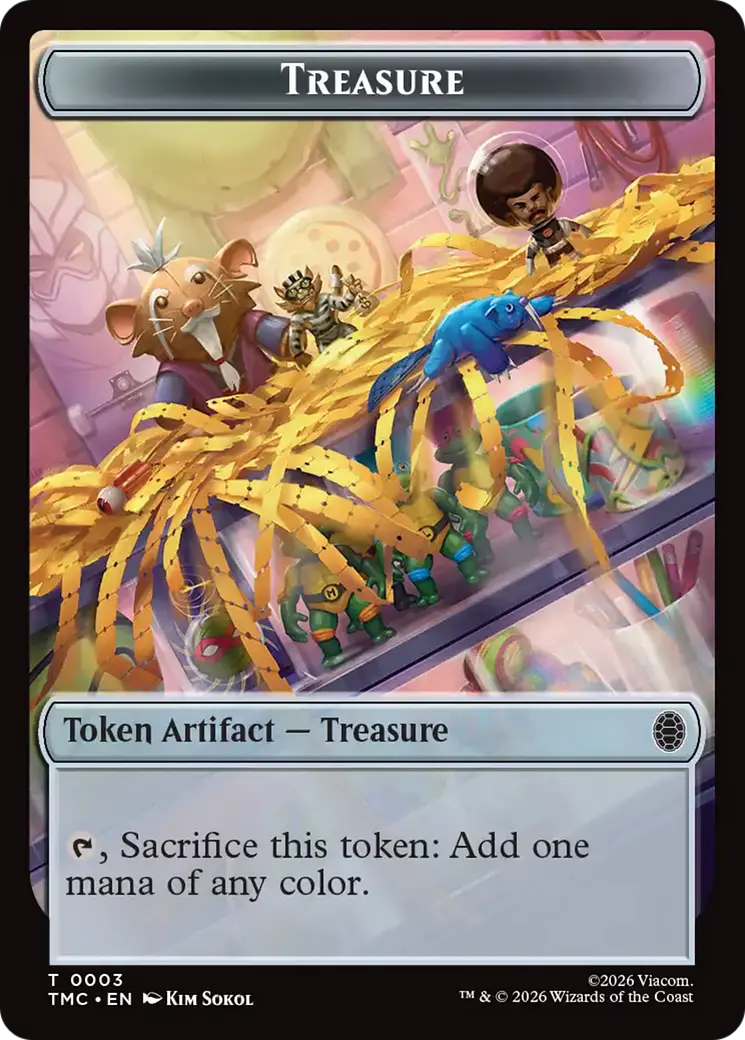 Treasure // Ninja Double-Sided Token [Teenage Mutant Ninja Turtles Commander Tokens] 1