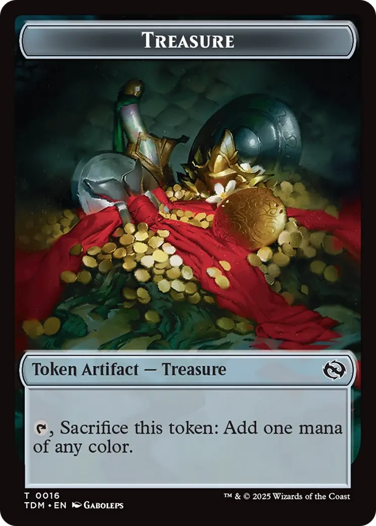 Treasure // Zombie Druid Double-Sided Token [Tarkir: Dragonstorm Tokens] 1