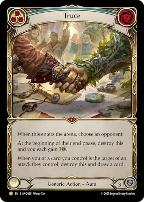 Truce (Blue) (Gold) [Anq025] (Compendium Of Rathe - Antiquity Pack)  Rainbow Foil 1