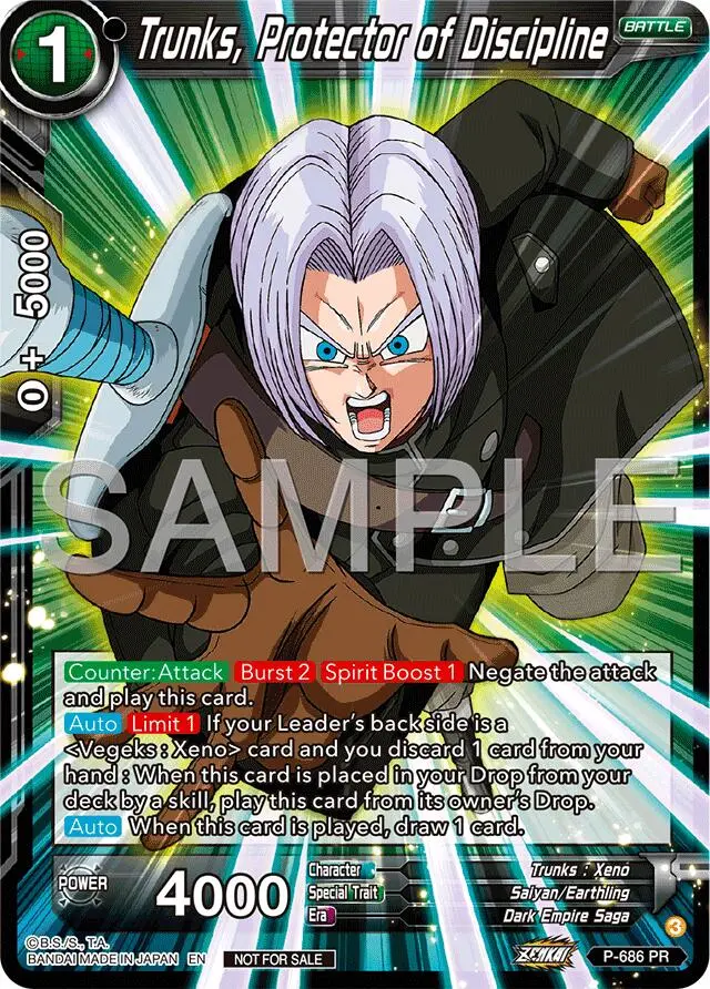 Trunks, Protector Of Discipline (Zenkai Series Tournament Pack Vol.12) (P-686) [Tournament Promotion Cards] 1