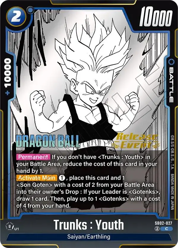 Trunks : Youth [Manga Booster 02 Release Event Cards] 1