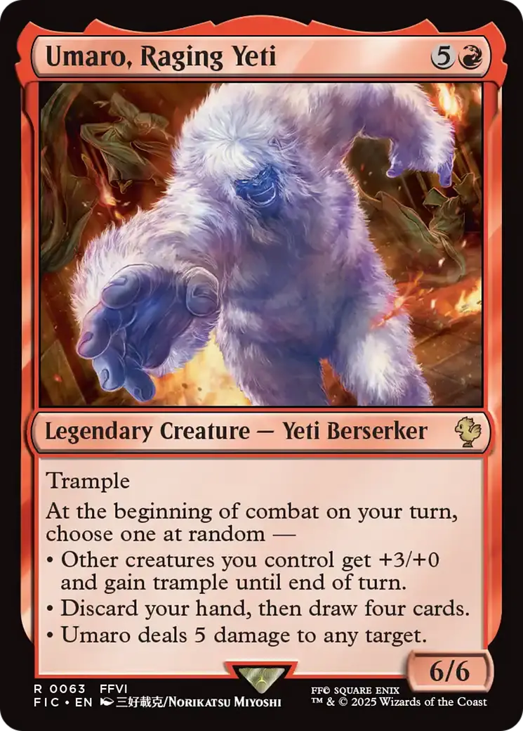 Umaro, Raging Yeti [Final Fantasy Commander] 1