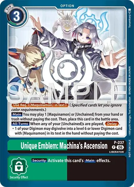 Unique Emblem: Machina's Ascension [P-237] (Store Tournament 2026 Vol. 2 Participation Pack) [Promotional Cards] 1