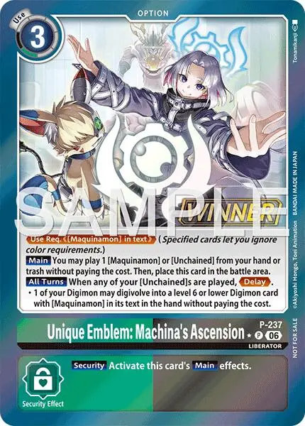 Unique Emblem: Machina's Ascension [P-237] (Store Tournament 2026 Vol. 2 Winner Pack) [Promotional Cards] 1