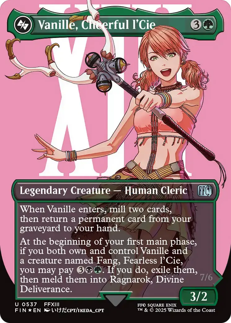 Vanille, Cheerful L'cie // Ragnarok, Divine Deliverance (Borderless) (Surge Foil) [Final Fantasy] 1