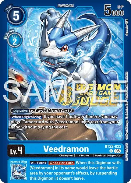 Veedramon [Bt22-022] (Judge Pack 2025 Wave 2) [Cyber Eden] 1