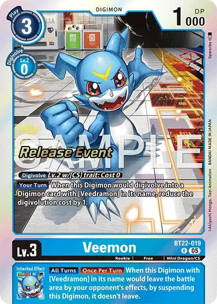 Veemon [Bt22-019] [Cyber Eden Release Event Cards] 1