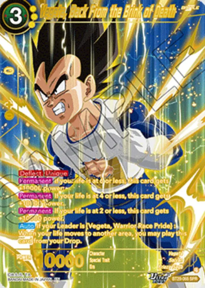 Vegeta, Back From The Brink Of Death (Spr) (Bt29-065) [Fearsome Rivals] 1