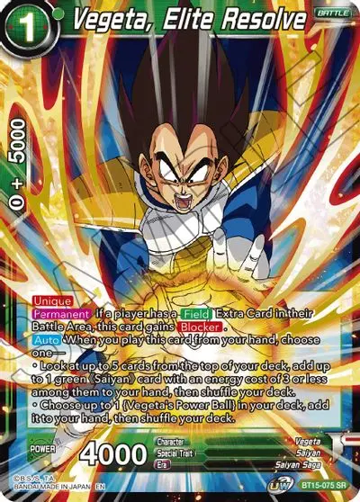 Vegeta, Elite Resolve [Bt15-075] 1