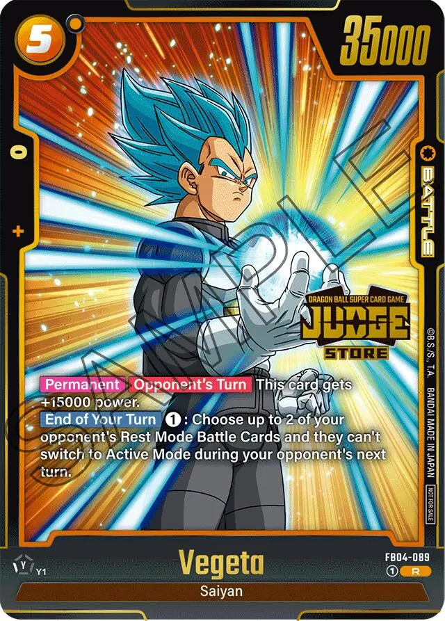 Vegeta (Judge Pack 03 - Store Judge) [Fusion World Tournament Cards] 1