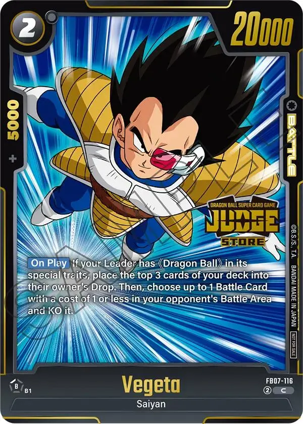 Vegeta (Judge Pack (Store Judge) 05) [Fusion World Tournament Cards] 1