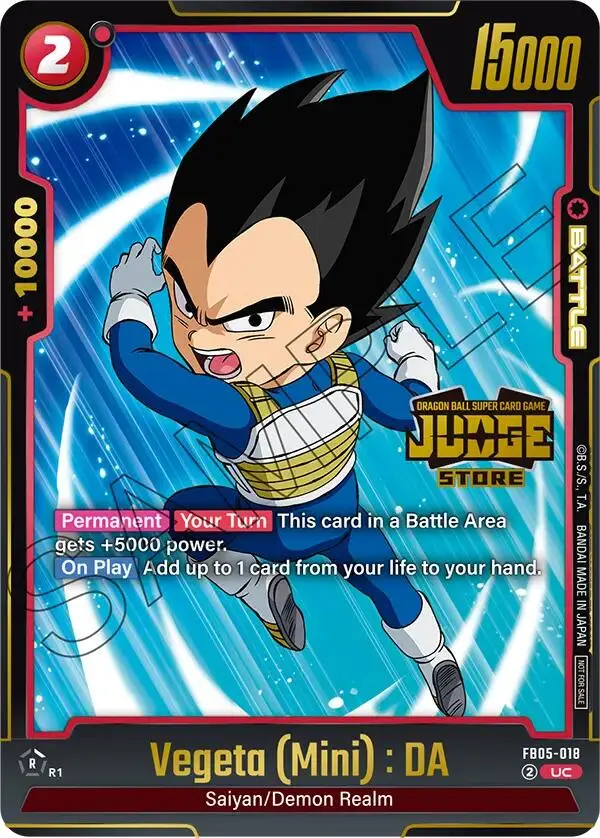 Vegeta (Mini) : Da (Judge Pack 04 - Store Judge) [Fusion World Tournament Cards] 1