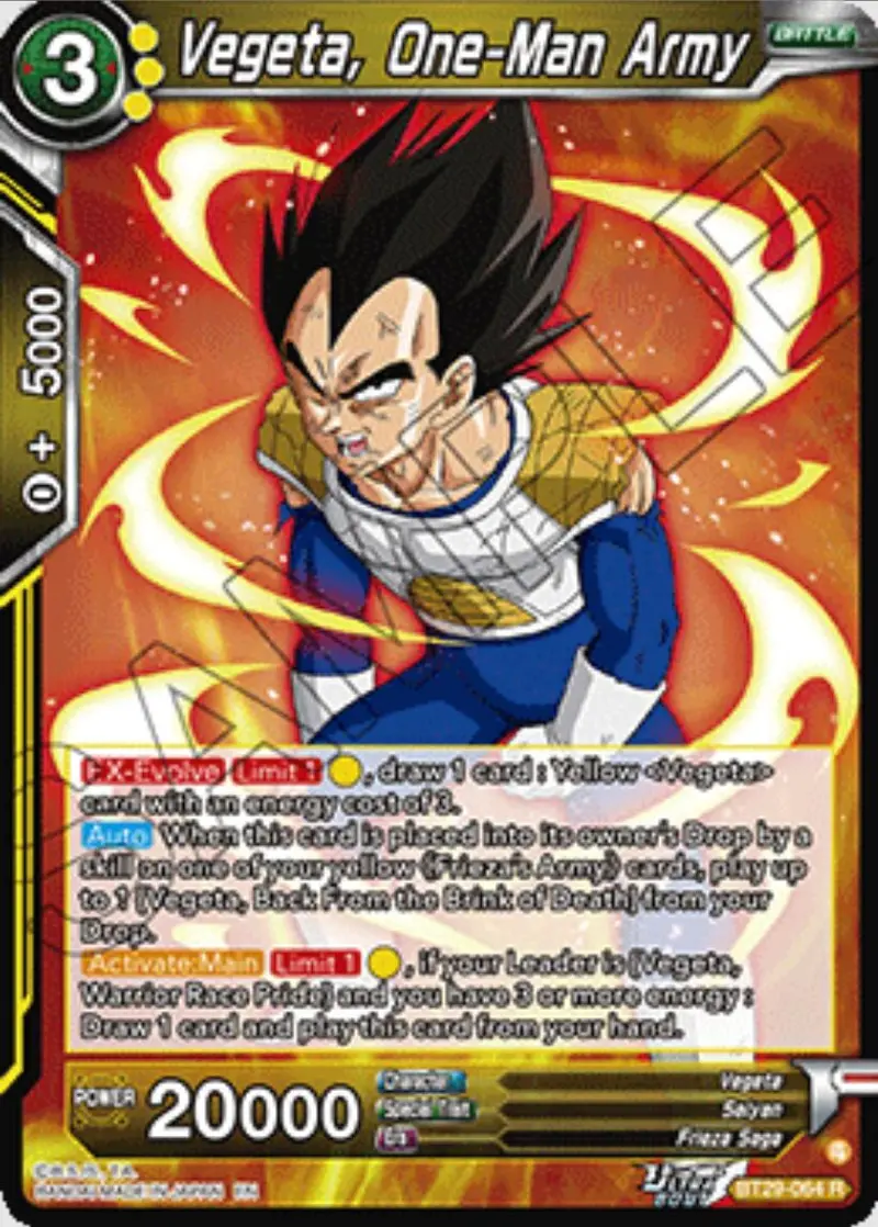 Vegeta, One-Man Army (Bt29-064) [Fearsome Rivals] 1