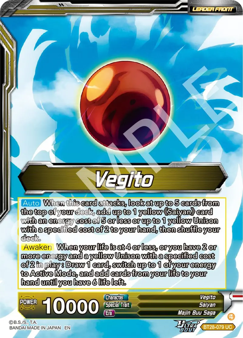 Vegito // Ss Vegito, Transcendent Rage (Bt28-079) [Prismatic Clash] 1