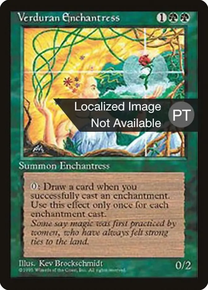Verduran Enchantress [Fourth Edition (Foreign Black Border)] 1