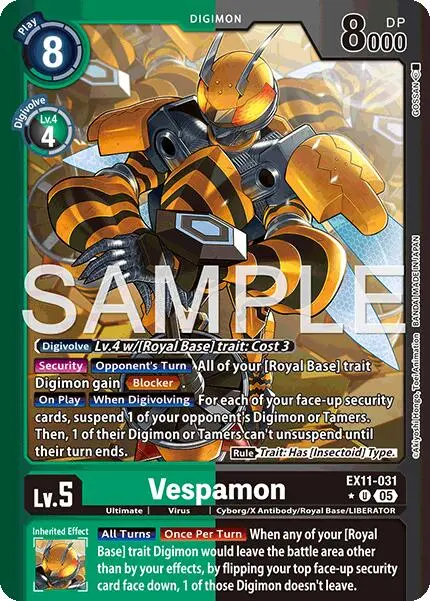 Vespamon [Ex11-031] (Limited Foil) [Dawn Of Liberator] 1