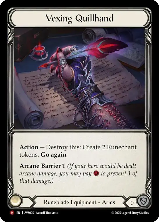 Vexing Quillhand [Avs005] (Armory Deck: Legends Viserai) 1