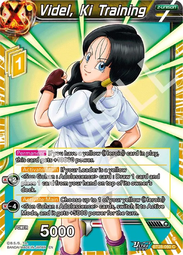 Videl, Ki Training (Bt28-080) [Prismatic Clash] 1