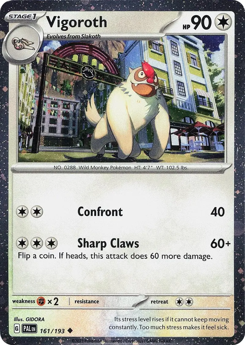 Vigoroth (161/193) (Cosmos Holo) [Scarlet & Violet: Paldea Evolved] 1