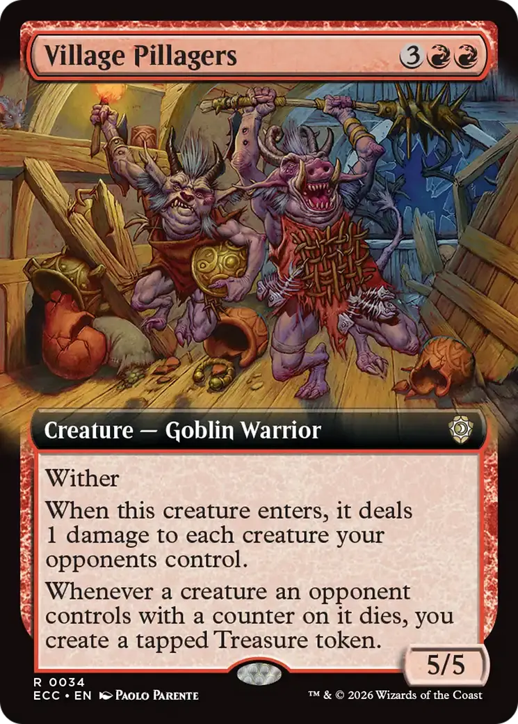 Village Pillagers (Extended Art) [Lorwyn Eclipsed Commander] 1