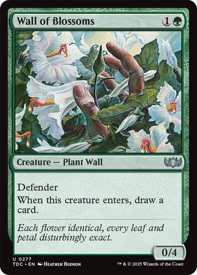 Wall Of Blossoms [Tarkir: Dragonstorm Commander] 1