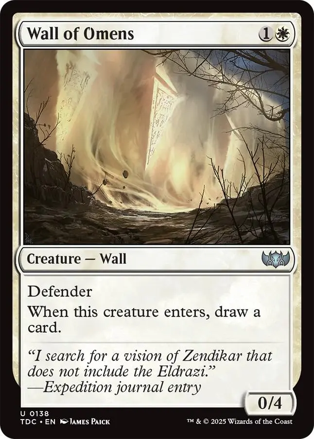 Wall Of Omens [Tarkir: Dragonstorm Commander] 1