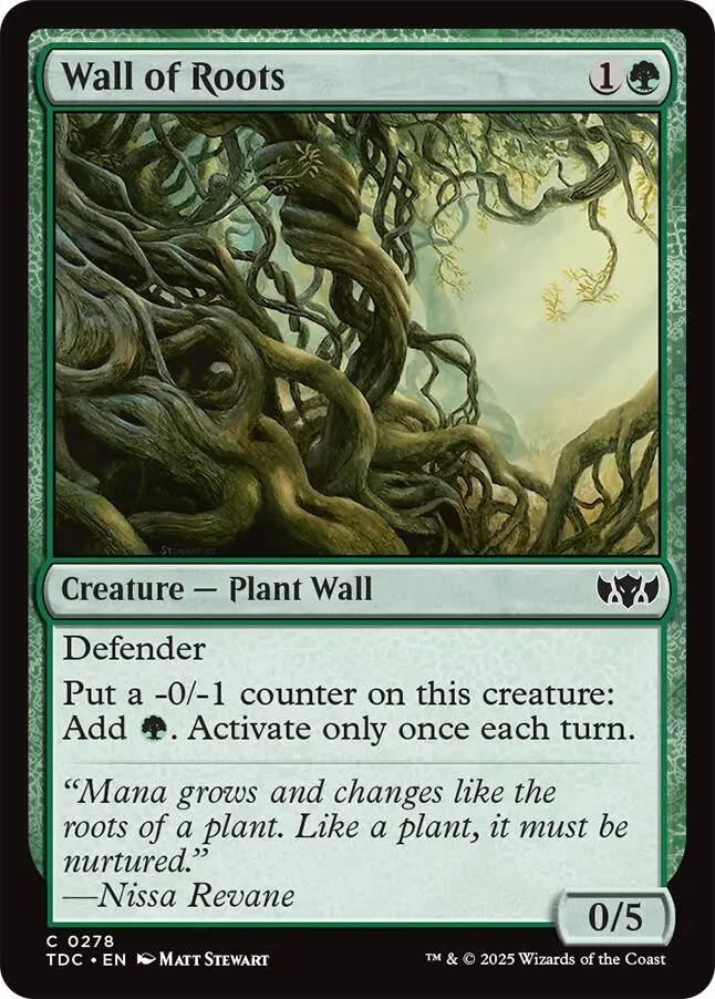 Wall Of Roots [Tarkir: Dragonstorm Commander] 1