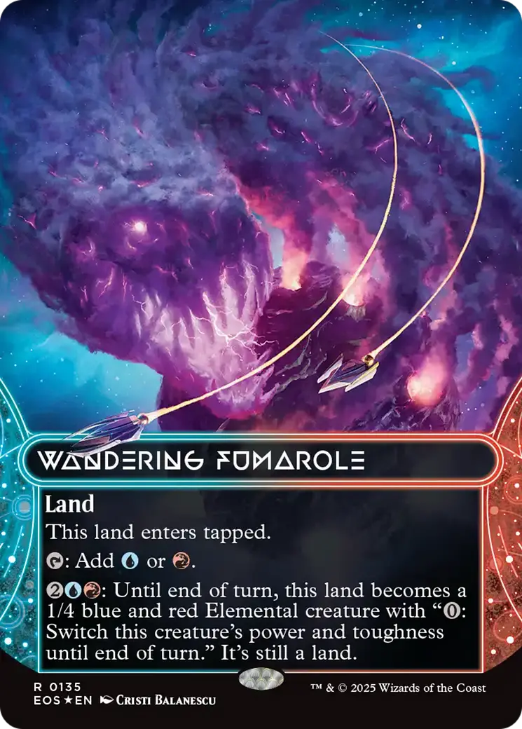 Wandering Fumarole (0135) (Borderless) (Galaxy Foil) [Edge Of Eternities: Stellar Sights] 1