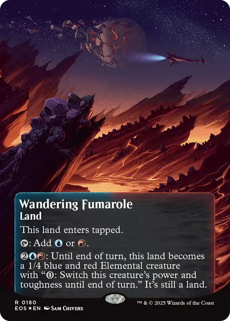 Wandering Fumarole (0180) (Borderless) (Galaxy Foil) [Edge Of Eternities: Stellar Sights] 1
