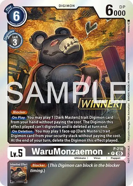 Warumonzaemon [P-216] (Official Store Tournament 2026 Vol. 1 Winner) [Promotional Cards] 1